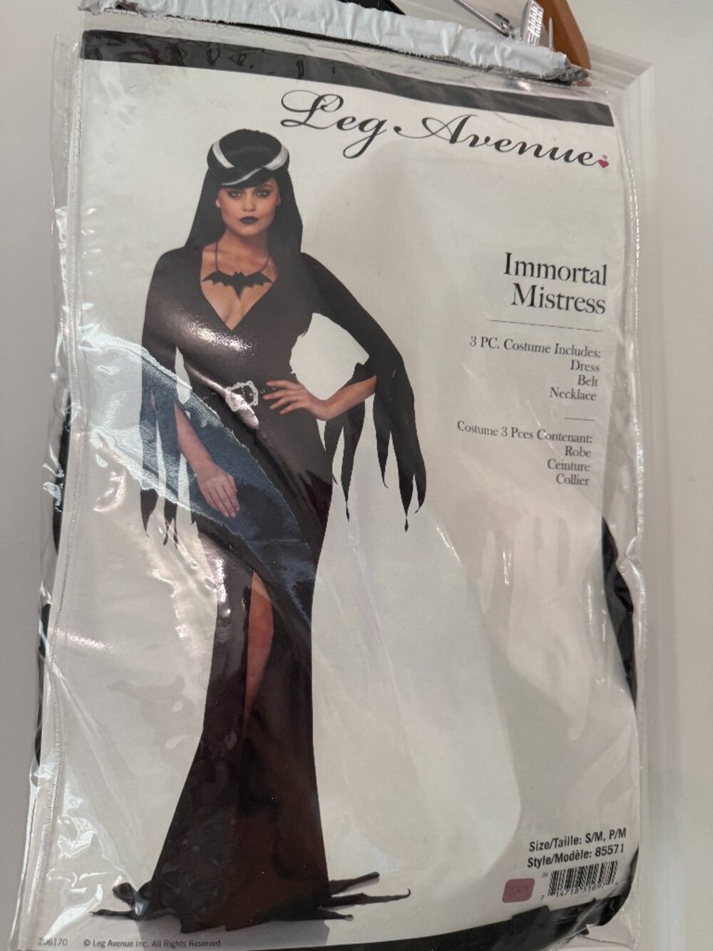 Leg Avenue Immortal Mistress Womens Costume Elvira Vampire Morticia Addams S M